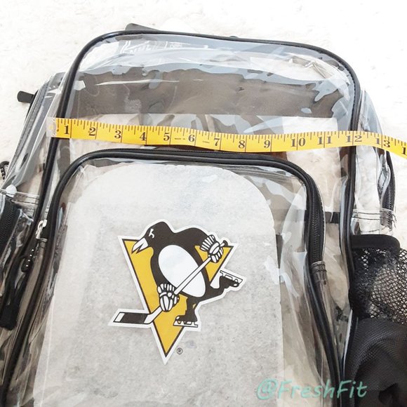 🆕Pittsburgh Penguins Hockey Logo Clear Backpack - Picture 4 of 10